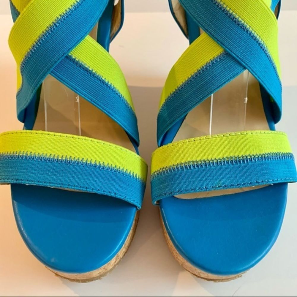 CL by Laundry Stretchy Strap Wedge Heels 8 - Picture 2 of 9